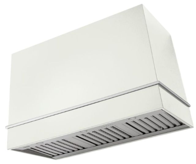 AGA Loge 48" White Wall Mounted Range Hood with Polished Brass Trim-0