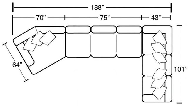 Jackson Furniture Mammoth 3-Piece Smoke Left Side Facing Sectional-1