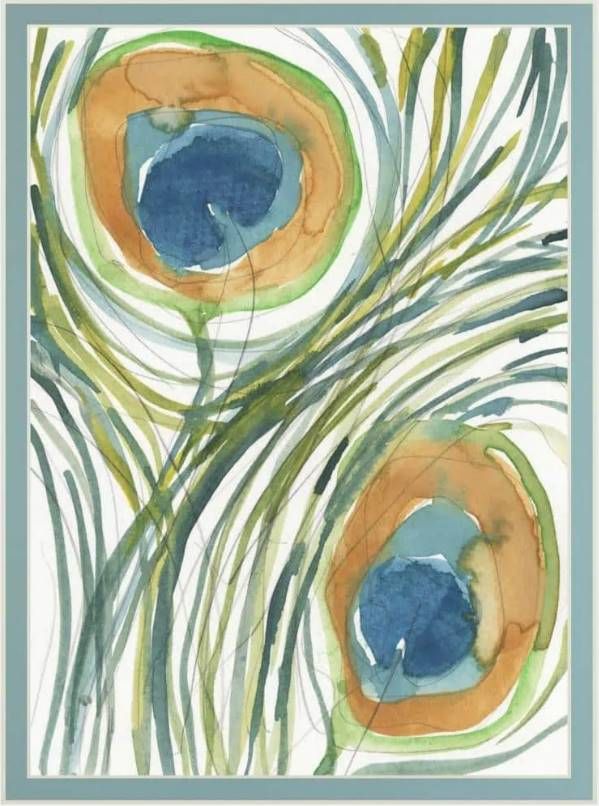 Classy Art Peacock Abstract II by Samuel Dixon Wall Art-1