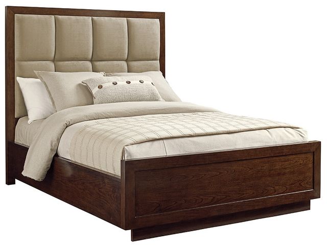 Lexington Home Laurel Canyon Casa Del Mar Brown/Light Hazelnut Queen Upholstered Panel Bed-0