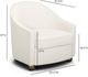 TOV Furniture Cettie Cream Accent Chair-1