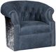 Mayo Furniture Customizable 36" Leather and Hair on Hide Swivel Chair-0