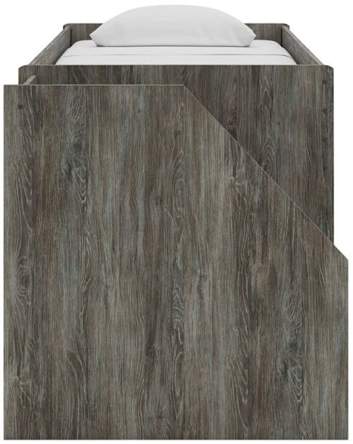 Signature Design by Ashley® Frandern Warm Gray Youth Twin Loft Bed with Bookcase Storage-3