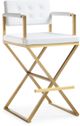 TOV Furniture Director White Gold Steel Counter Stool-0