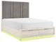 Homelegance® Noctis Beige/Gray Eastern King Platform Bed with Footboard Storage-2