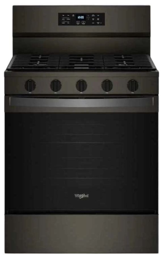Whirlpool® 30" Black Stainless Steel Freestanding Gas Range-0