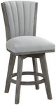 Homelegance® Corvallis Gray/Wire Brushed Gray Swivel Counter Height Chair-0