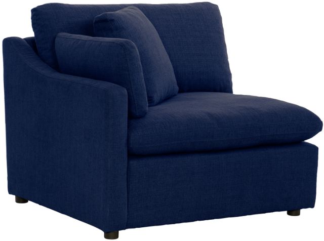 Mazin Furniture Howerton 5-Piece Blue Modular Sectional Sofa with 3 Pillows-3