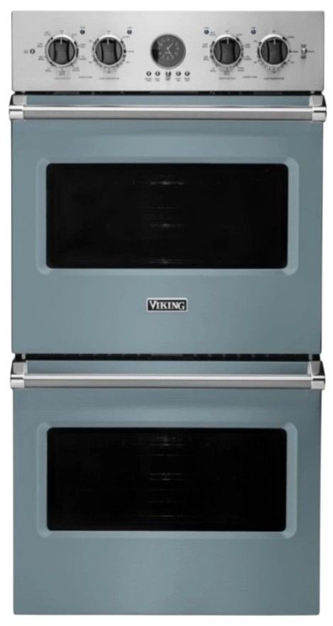 Viking® 5 Series 27" November Sky Double Electric Premiere Wall Oven-0