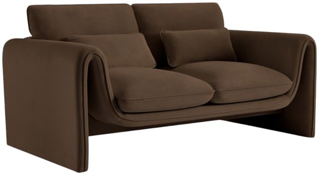 Meridian Furniture Sloan Brown Velvet Loveseat-0