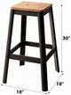 ACME Furniture Jacotte Black/Natural Bar Stool-2
