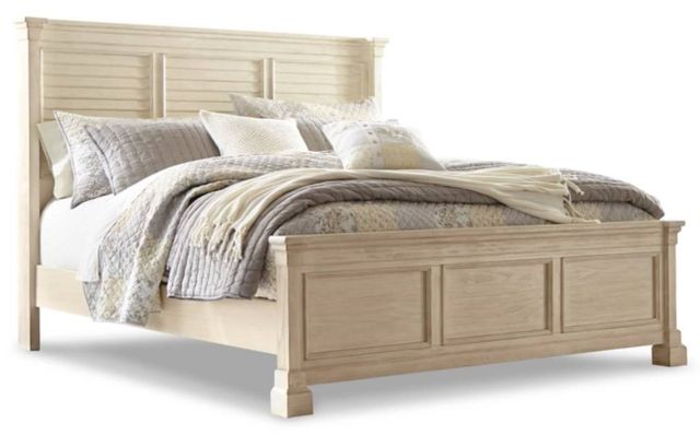 Signature Design by Ashley® Bolanburg 5-Piece Antique White California King Panel Bed Set-1