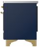 Ilve® Majestic III 40" Midnight Blue Pro Style Induction Range with Triple Glass Door and Brass Trim-4