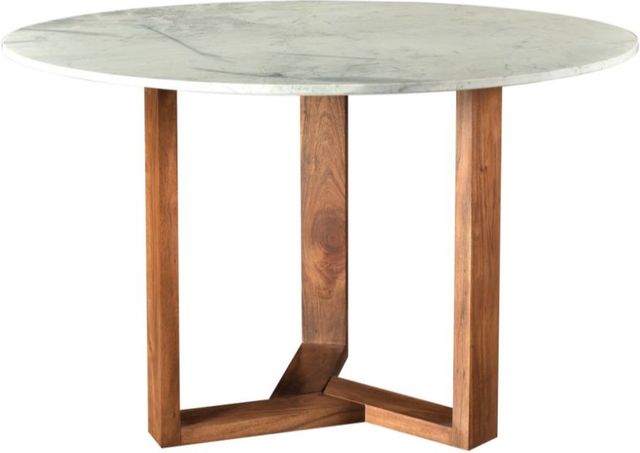 Moe's Home Collection Jinxx White Dining Table with Brown Base -1