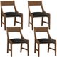 HH2 Home Cooper 4-Piece Black/Brown Game Chair Set-0