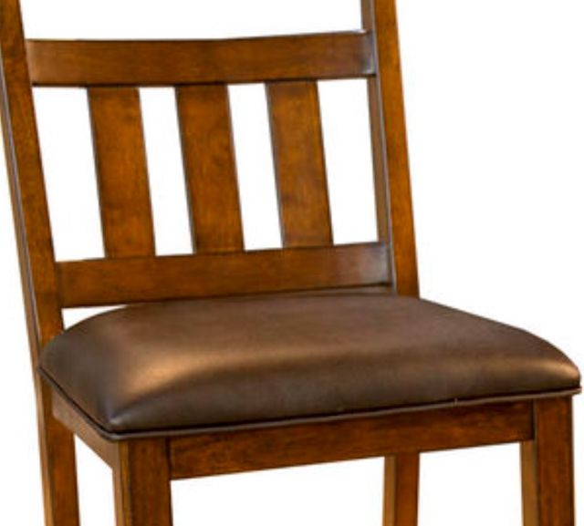 A-America® Mason Macciato Slatback Upholstered Barstool-1