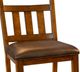 A-America® Mason Macciato Slatback Upholstered Barstool-1