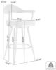 Armen Living Justin Gold/Taupe Swivel Counter Stool-5