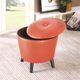 Olliix by Madison Park Orange Crosby Storage Ottoman-2