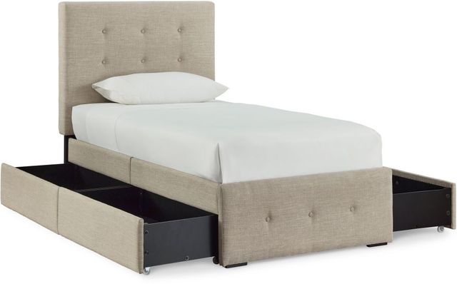 Signature Design by Ashley® Gladdinson Gray Twin Upholstered Storage Bed-2