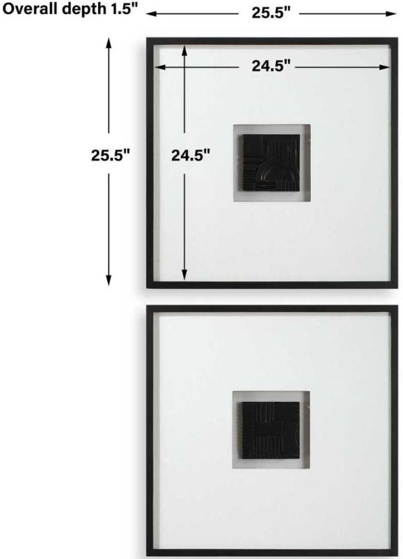 Uttermost® Origins Shadow 2-Piece Dark Bronze/Satin Black Wall Art-2