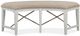 Magnussen Home® Heron Cove Chalk White Upholstered Curved Bench-0