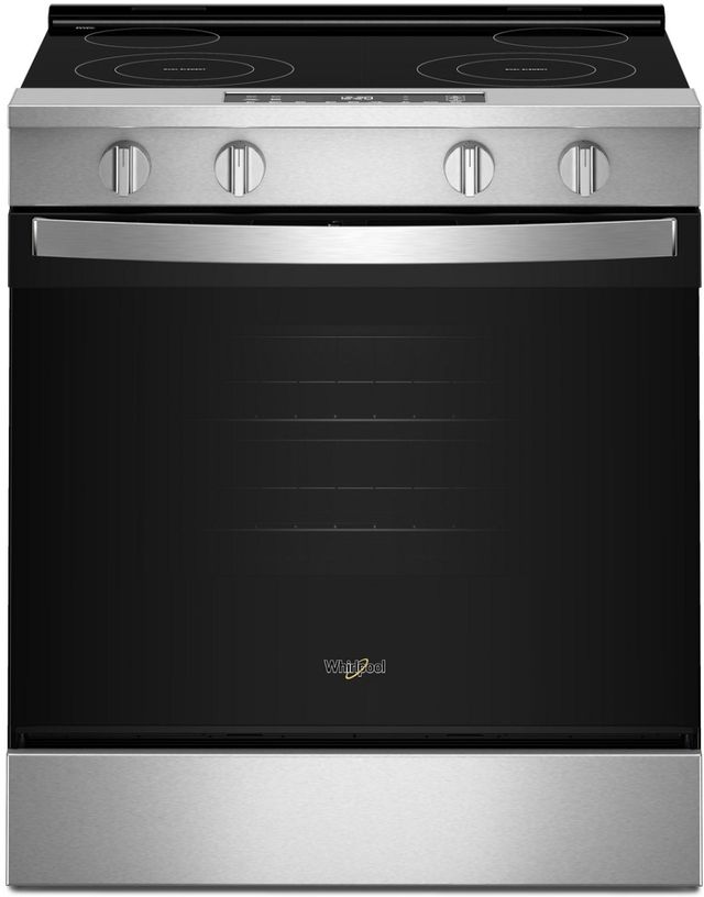 Whirlpool® 30" Stainless Steel Slide-In Electric Range with No Preheat and Slow Cook Modes-0