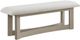 Elements International Elma Almond/White Dining Bench-0