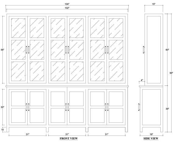 Bramble Customizable Madrone Display Cabinet-1
