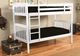 Kodiak Furniture Claire White/Twill Black Twin Bunk Bed with Waterproof Mattress-0