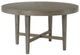 Elements International Versailles Contemporary Gray Round Dining Table-0