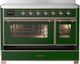 Ilve® Majestic III 48" Emerald Green Pro Style Induction Range with Triple Glass Door and Copper Trim-2