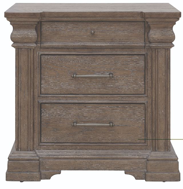Pulaski™ Hickory Creek Natural Bark 3-Drawer Nightstand-1