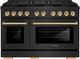 ZLINE Autograph Edition Paramount Series 48" Black Stainless Steel Pro Style Dual Fuel Range with Polished Gold Accents -0