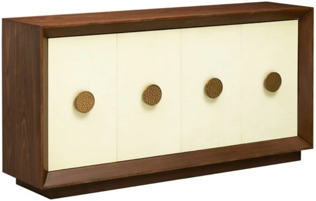 Coast2Coast Home™ Shelburne Cream/Walnut Credenza-0
