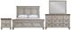 New Classic® Home Furnishings Mariana 4-Piece Vintage Creme California King Panel Bedroom Set-0