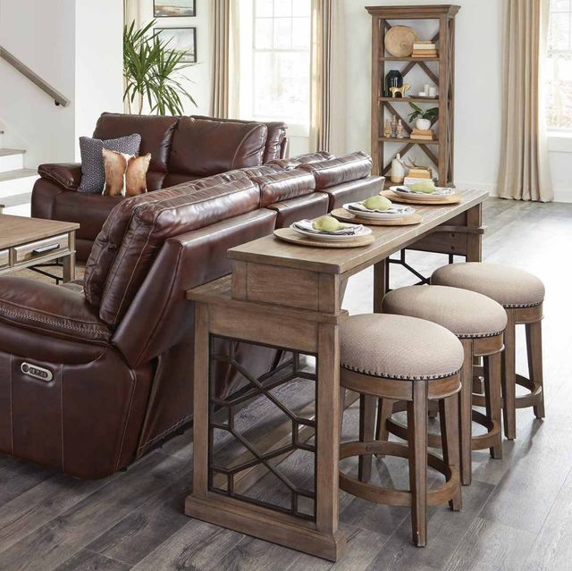 Parker House® Sundance 4-Piece Sandstone Console Table and Stools-3