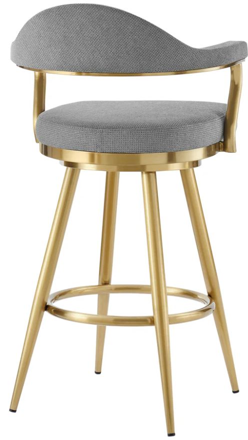 Armen Living Justin Anchor Gray/Gold Swivel Counter Stool-4
