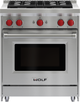 Wolf® 30" Stainless Steel Pro Style Liquid Propane Gas Range-0