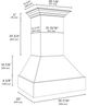 ZLINE 36" Rustic Black Wooden Wall Mounted Range Hood-1