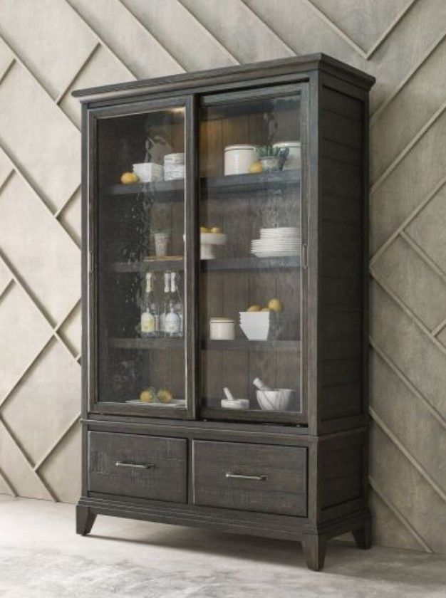 Kincaid® Plank Road Rankin Charcoal Darby Display Cabinet-2