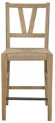 Bernards Tarrington Cashew Counter Slat Black Chair-5
