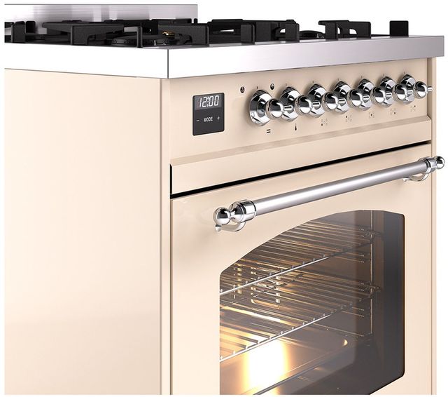 Ilve® Nostalgie II Series 30" Antique White Pro Style Dual Fuel Range-3