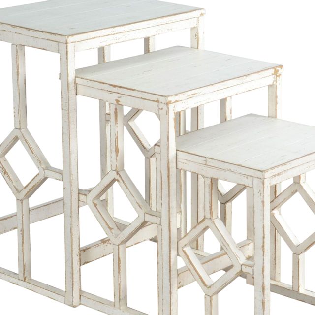 Sunny Designs™ 3-Piece White Sand Nesting Table Set-3