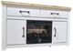 Signature Design by Ashley® Savonport Brown/White LG TV Stand with Fireplace Option-0