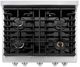 ZLINE 30" Stainless Steel Pro Style Gas Range with White Matte Door-4