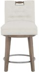 Fairfield® Customizable Dining Entree Pull Short Button Back Swivel Counter Stool-1