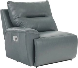 La-Z-Boy® Palmer Blue Gray Power Right-Arm Facing Recliner with Headrest and Lumbar