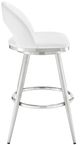 Armen Living Charlotte Brushed Stainless Steel/White 26'' Barstool-2
