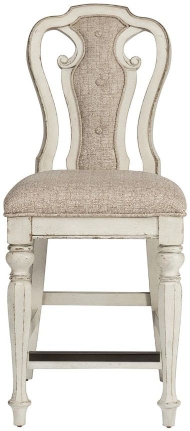 Liberty Furniture Magnolia Manor Antique White/Ivory Counter Chair-3